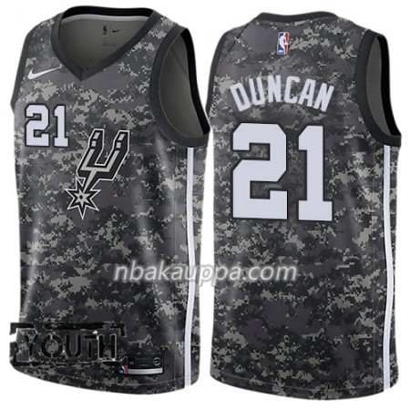 San Antonio Spurs Tim Duncan 21 Nike City Edition Musta Pelipaidat Swingman - Lasten